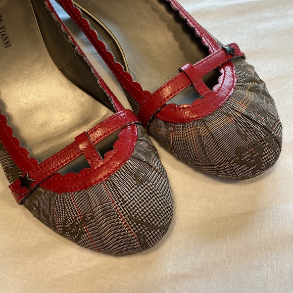 Roberto Vianna Plaid Shoes With Wooden Heel - Picture 4 of 11